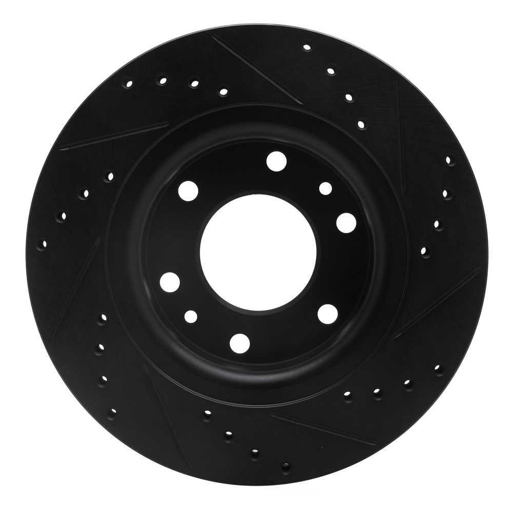Dynamic Friction Company 633-48052L DFC Brake Rotor - Drilled And Slotted - Black