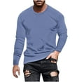 thumbnail image 2 of Mens Big & Tall T Shirts Plus Size S-5X Long Sleeve Crewneck Tops Casual Solid Color Pullover Slim Breathable Basic Athletic Workout Tshirts Shirt, 2 of 5