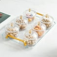 thumbnail image 4 of Bandeja de acrílico para servir, tapa, bandeja para condimentos, divisor de postres, bandeja, postre, aperitivo, Claro, 4 of 9