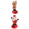 thumbnail image 1 of 2x Figuras de Baile de Energía Solar Santas Elk Toy Navidad Decoración de Coche para El Hogar Adorno Sunnimix Ornamento de decoración de autos, 1 of 8