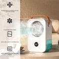 thumbnail image 2 of Sentmoon Portable Fan for Travel Fan Quiet Portable Desktop Air Conditioner Fan 4 Wind Speeds Humidifying Cooler with Digital Display Rechargeable Voice Control for Bedroom Office Camping, 2 of 9