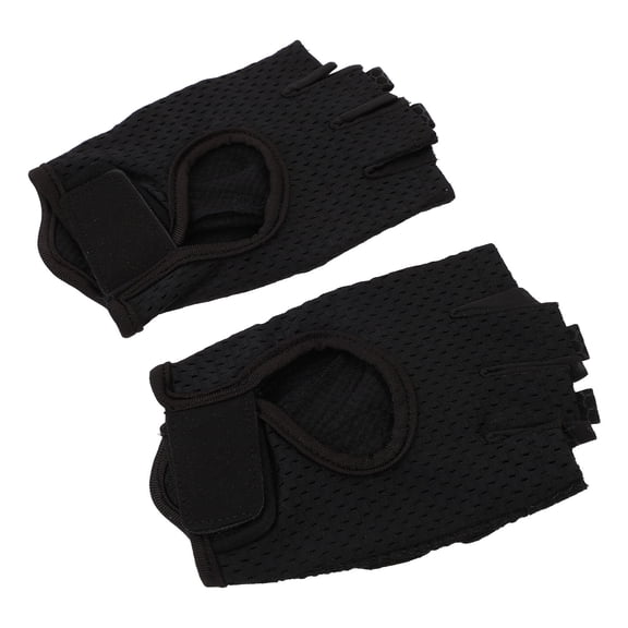 DRAFIDEEP 1 Pair Black Cycling Gloves Breathable Half-finger for Men and Women Sports