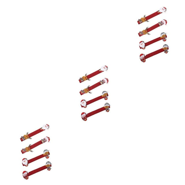 serony 4 Pcs Housses Protectrices de Poignée de Four à Micro-Ondes de Noël Xmas Réfrigérateur Cuisine Réfrigérateur Poignée de Porte Gants No.06 3Ensemble