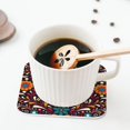 thumbnail image 5 of Naloa Colorful Mexican2 Coasters for Set of 4 - PU Leather Coasters, Coasters for Table Cup Tea Coffee Beer, Decorative for Kitchen Homedecor (Round), 5 of 6