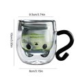 thumbnail image 4 of Lindo Gato Doble Pared Vasos Latte Macchiato Regalo Cumpleaños (), 4 of 6