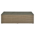 thumbnail image 3 of Modway Convene Outdoor Glass & Synthetic Rattan Coffee Table in Brown, 3 of 7