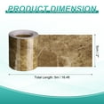 thumbnail image 2 of Uxcell Wood Grain Wallpaper Border 2" x 16.4ft Textured Frame Sticker, Brown Stone, 2 of 7