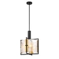 thumbnail image 3 of Hayward 3-Light Pendant in Matte Black with Warm Brass Accents, 3 of 6