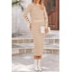 thumbnail image 4 of Conjunto de Suéter y Falda a Rayas para Mujer PRETTYGARDEN 2 Piezas Talla M, 4 of 8