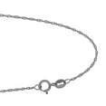 thumbnail image 2 of JewelStop 10k Solid White Gold 0.8 mm Singapore Chain Necklace, Spring Ring Clasp - 18 inches, 2 of 6