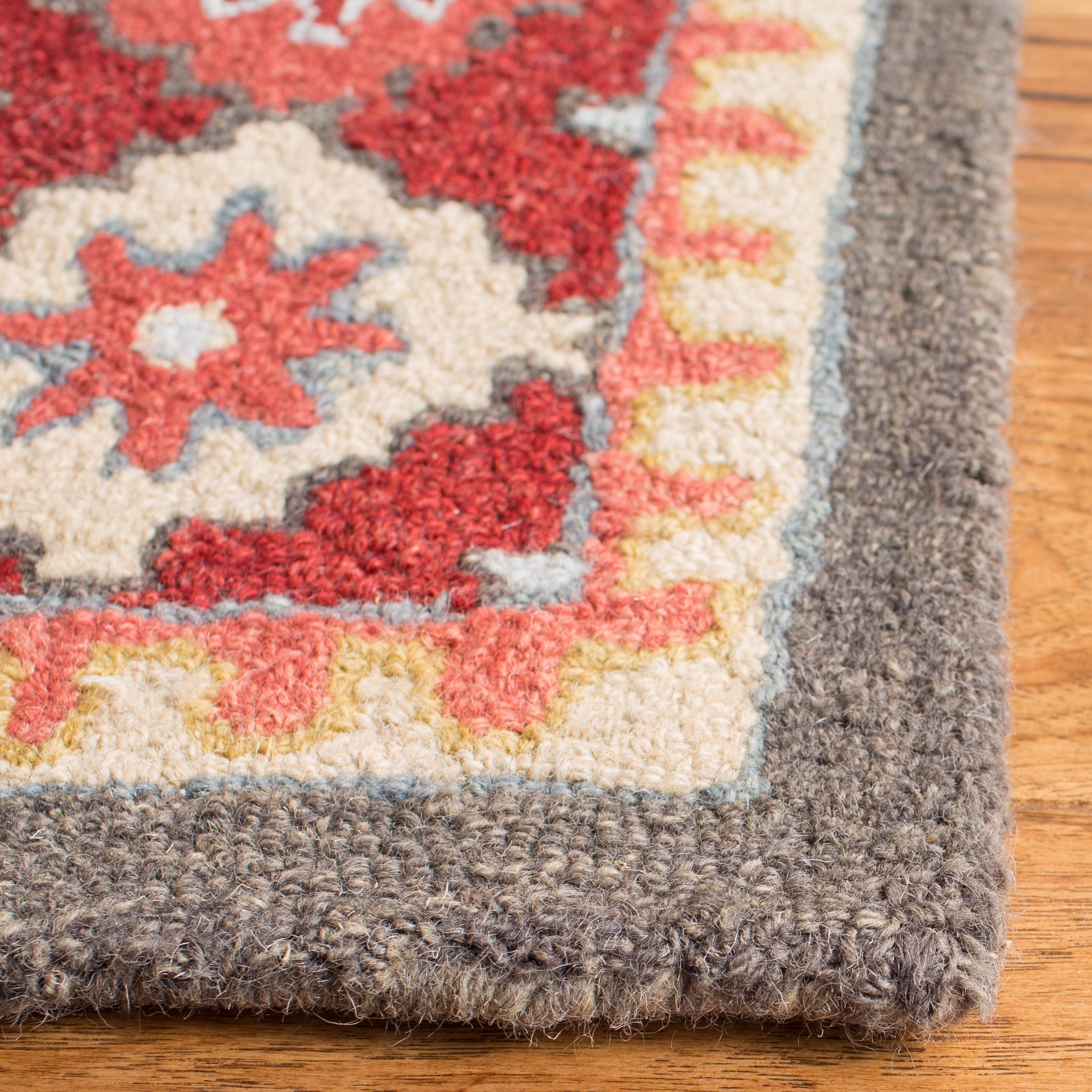 SAFAVIEH Aspen Coriander Geometric Area Rug, Red/Ivory, 7' x 7' Square