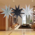 thumbnail image 4 of Fall Decor 9 Pointed Paper Star 12 Inch Hanging Lamp Black Paper Decorations Christmas Birthday Home Holiday Decorations, 4 of 9