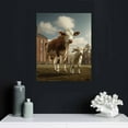 thumbnail image 4 of Nawypu Highland Cow Canvas Wall Art - Animal Print Pictures Highland Cattle Photo Framed Black and White Artwork Painting for Living Room, 4 of 4