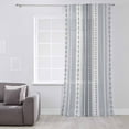 thumbnail image 3 of Grey Striped Semi Sheer Curtains Drapes for Living Room,Bedroom,French Doors Window 84 Inches Long,Modern Geometric Abstract Art Contemporary Rod Pocket Chiffon Curtain Drapery Voile Draperies Panel, 3 of 6