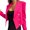 Rose Red, variant on Joernso Long Sleeve Solid Color Loose Fit Women Blazer Double-breasted Placket Lapel Short Suit Jacket Outerwear