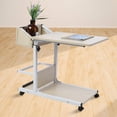 thumbnail image 3 of Bureau Portable Multifonction Amovible pour Ordinateur Portable avec Roulettes, Tiroir de Rangement, Hauteur Réglable de 50 à 80 cm, 3 of 8