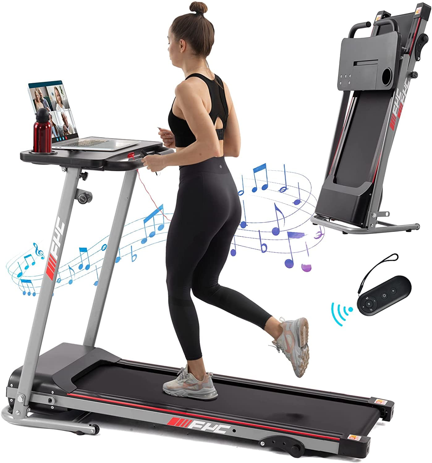 2021 Updated Version 2 HP Folding Incline Exercise Treadmill for Running, Walking and Jogging Exercises with 12 Preset Programs, Tracking Pulse, Calories - Walmart.com