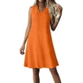 thumbnail image 3 of Horkkom Sleeveless Dress for Women V Neck Zipper Mini Dresses Summer Beach Vacation Sundresses L, 3 of 10