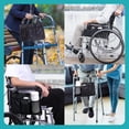 thumbnail image 6 of Wheelchair Side Bag,Wheelchair Pouch Side Pocket,Armrest Storage Accessories Attachments Hand Free Bags for Wheelchair, Walkers Suit for Adults Seniors(black）, 6 of 7