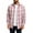 Pink, variant on TKKCS Mens Long Sleeve Plaid Button Down Shirts- Turn Down Collar Casual Midweight Layering Flannel Jacket Shirt Red Size XL