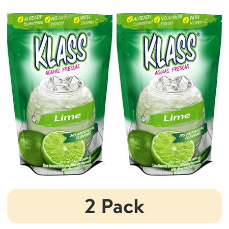 (2 pack) Klass Aguas Frescas Lemonade Flavored Drink Mix, 15.9 oz