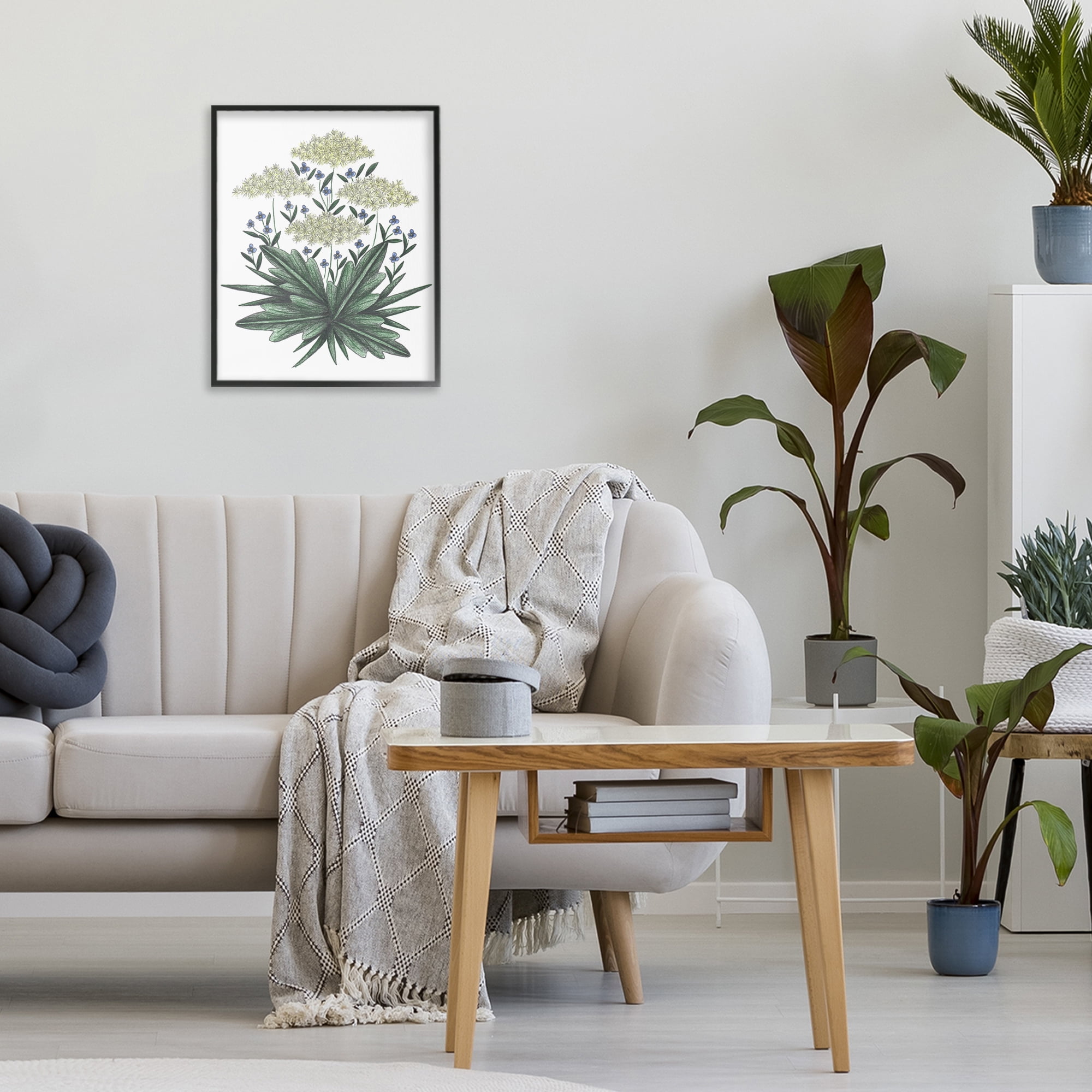 New Roots Vintage Sketch Black Framed Giclee Art, design by Cecilia Battaini