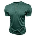 thumbnail image 5 of Men's Casual Henley Shirts Classic Slim Button Short Sleeve Pullover Solid Gym Workout Athletic T-Shirt, 5 of 7