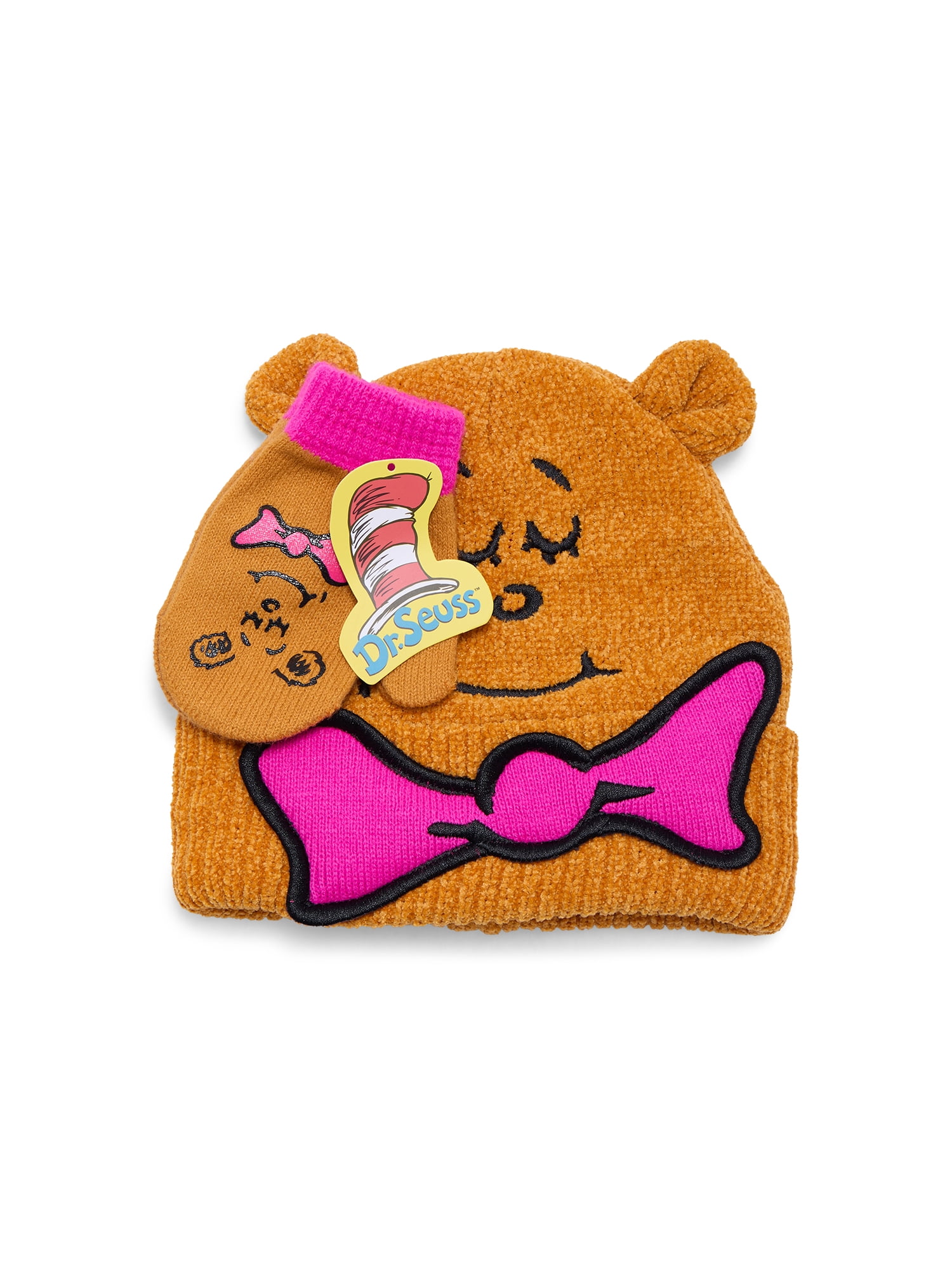 Dr. Suess ABC Bear Toddler Boys or Girls Beanie Hat and Gloves Set, 2-Piece, One Size