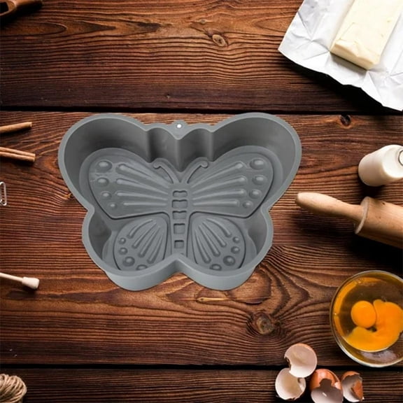 3D Flexible Non-Stick Butterfly Shape Silicone Mold - Cake Pan for Chocolate, Jello, Pudding, Jelly, Cupcakes & Desserts, DIY Baking & Cake Decoration Accessory