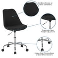 thumbnail image 6 of Flash Furniture Aurora Series Mid-Back Black Fabric Task Office Chair with Pneumatic Lift and Chrome Base, 6 of 13