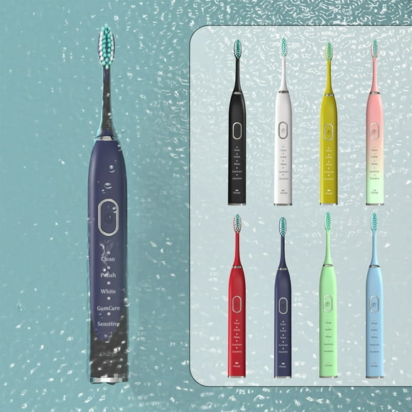 Cepillo de dientes eléctrico recargable con 5 modos y temporizador inteligente para adultos y niños - 31000 VPM, 3 cabezales de cepillo, impermeable IPX7, batería de 180 días