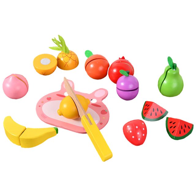 12 Unids Cutting Pretend Toy Set Basic Skills Developed Food Cosplay Linda Educación para Cumpleaños Cumpleaños Fruta SM SunniMix Juego de corte