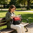 thumbnail image 5 of Dmlowu Insulated Lunch Bag, 2 Compartment Food Cooler Bag with Adjustable Crossbody Shoulder Strap, Large Capacity Lunch Box for Women Men Work Office Picnic, 5 of 6