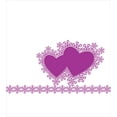 thumbnail image 2 of Ambesonne Love Duvet Cover Sets, Romance Art 2 Heart Motifs, 2-Queen, White and Purple, 2 of 6