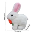 thumbnail image 3 of Easter Bunny Toy Interactive Hopping Electronic Pet Rabbit with Sounds and Movements, Walking Chewing Plush Bunny for and Toddlers, 3 of 6