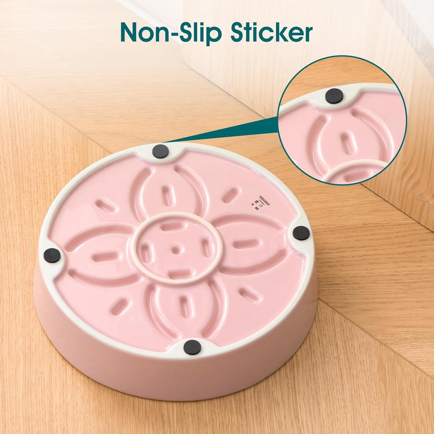 Ceramic Slow Feeder Dog Bowls, Puzzle Dog Food Bowls with Floral Maze, Anti -Slip Pet Food Dish for Medium Breed, 1.5 Cups, Pink.Product promotion event