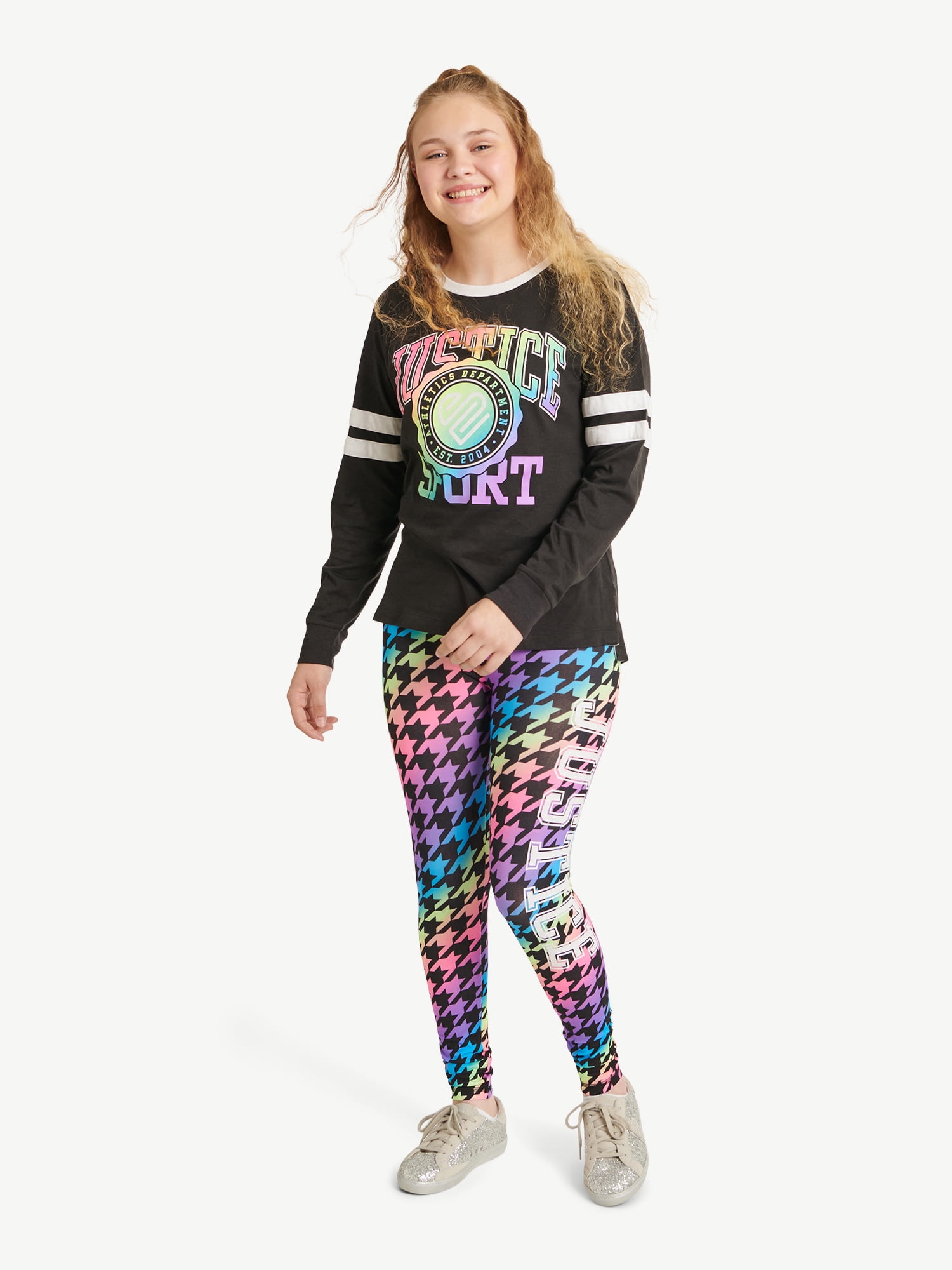 Justice Girls Holiday Gifting Graphic Long Sleeve TShirt & Legging 2