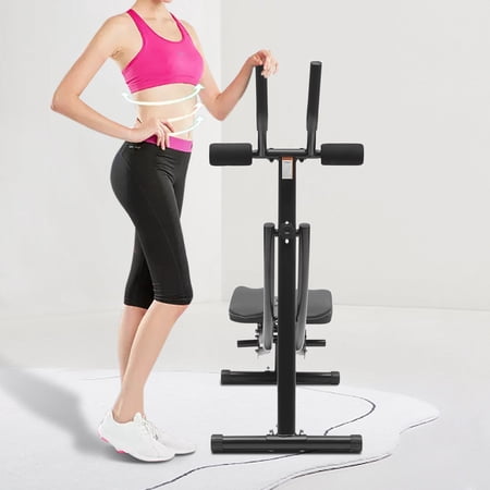 Foldable Abdominal Machine with Smart LED Display – Carbon Steel Construction, Adjustable Intensity, Space-Saving Design for Core and Abdominal Training, Silent Rollers, 330lbs Capacity