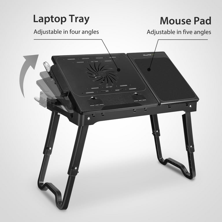 AboveTEK Laptop Desk for Bed, Portable Laptop Table Tray with Foldable  Legs, Height Adjustable Foldable Laptop Desk for Eating Working, Computer  Tray