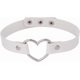 thumbnail image 2 of Atmneris PU Leather Chokers Punk Chokers for Women and Girls Necklace Jewelry Heart Style Adjustable Unisex,White, 2 of 3