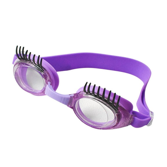 Goggles with Eyelashes Purple Youth Swimming Glasses Children's Boy