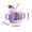 Purple#1, variant on Weighted Straw Trainer Cup with Flip-Top Lid, Soft Silicone Spout, Leak-Proof Design, Clear Measurement Scale, Non-Slip Handles for Toddlers, 15.3cm x 8.5cm x 10cm