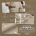 thumbnail image 3 of Men's Tactical Cargo Pants, Polyester Water Resistant Multi Pocket Work Pants, Outdoor Hiking Fishing Climbing Trousers, 3 of 6