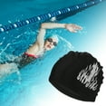 thumbnail image 2 of Unique Bargains 1 Pc Durable Flame Pattern Swim Cap Black White, 2 of 6