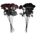 thumbnail image 4 of KAKOWELY 12 rosas negras artificiales para decoración de Halloween, 4 of 4