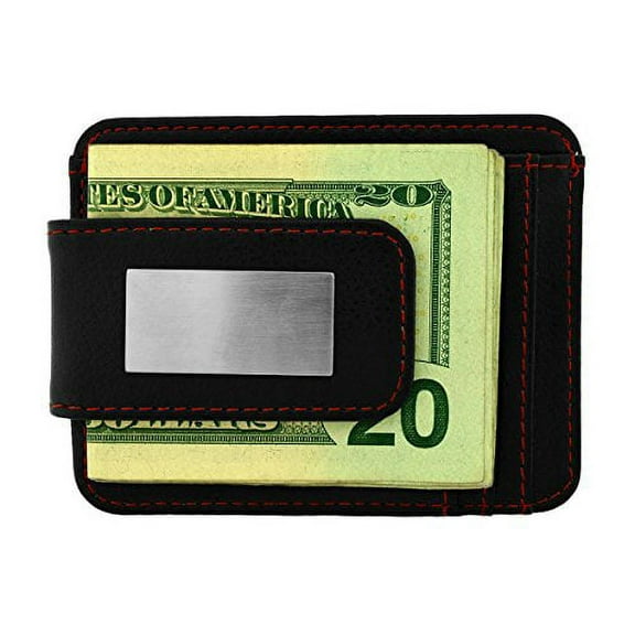 Gifts Infinity Leather Metal Money Clip Card holder… (Leather)