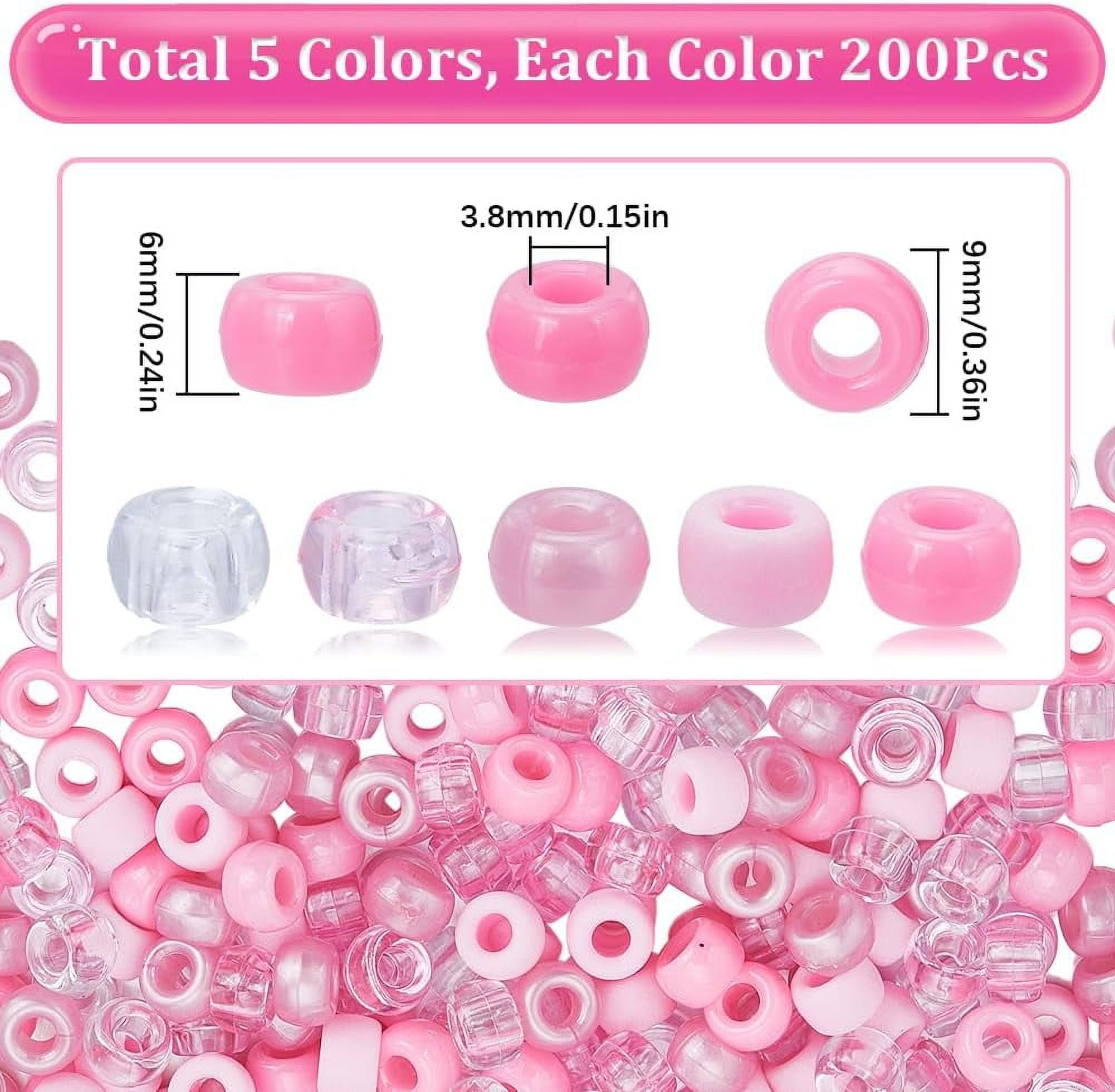 1800pcs 18 colors Opaque Plastic Beads Barrel Mixed color 9x6mm Hole: 3.8mm 100pcs/color Plastic