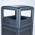 thumbnail image 2 of Commercial Zone 73290199 Dome Lid Square 42 Gallon Waste Container Bin, Black, 2 of 5
