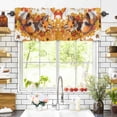 thumbnail image 3 of Fall Cute Valances for Windows Fox Maple Leaves Rod Pocket Curtain Valance Window Treatment Short Curtains for Kitchen Living Room, 54"x18", 3 of 5