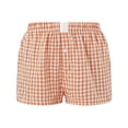 thumbnail image 6 of Women Y2K Plaid Shorts Elastic Low Rise Cute Pajama Boxer Shorts Summer Lounge Pj Sleep Short Bottom Sleepwear, 6 of 7